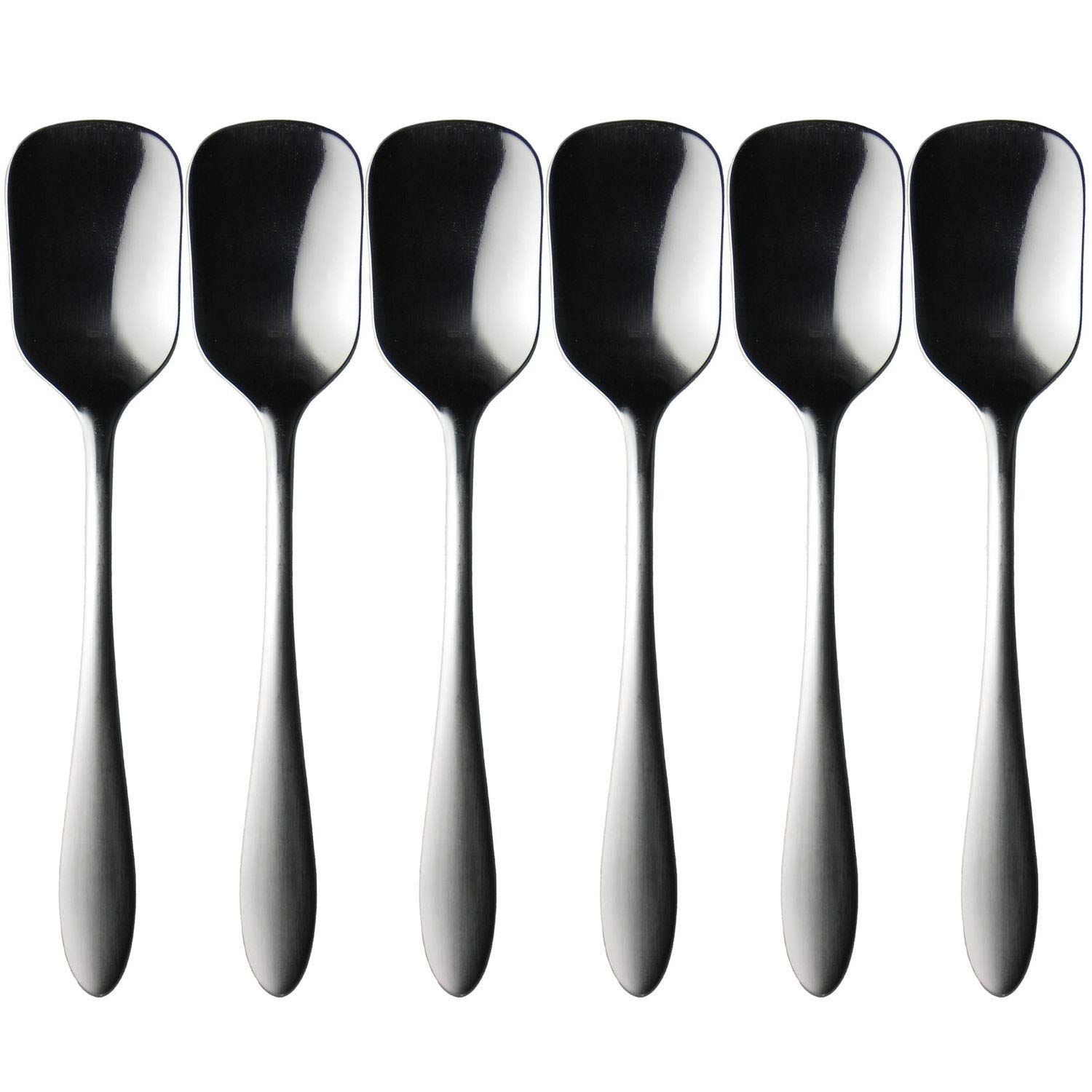 Nagao Tsubamesanjo Ice Spoons, 5 Pieces + 1 Piece, 5.2 inches (13.3 cm), 18-0 Stainless Steel, Made in Japan