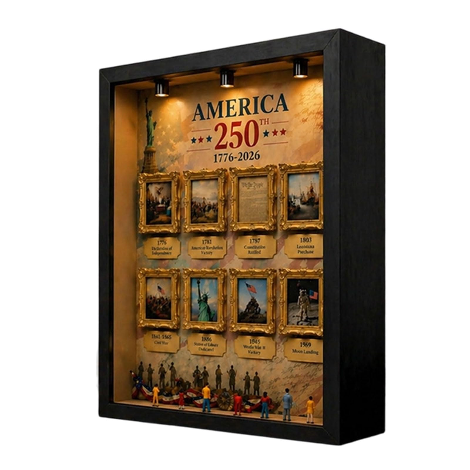 Kalttoy Artistic Resin Enhancing Wooden Picture Frame Simple Installation Light Effect Photo Displays for Festival Parties Decors Celebratory Craft Wall Decors