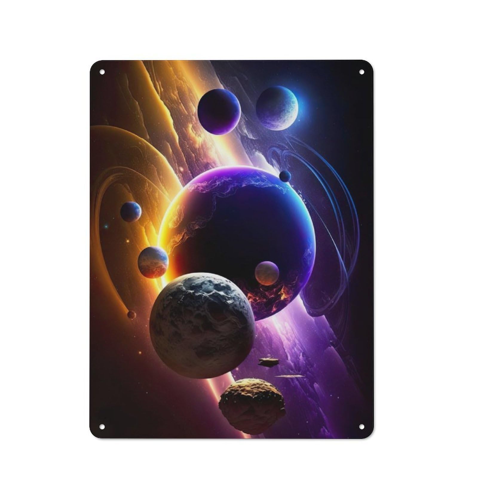 Junmoney Celestial Dreamscape For Lounge Or Reading Corner, Retro Metal Plaque 40X30cm, For Vintage Wall Decor Fans, For Metal Sign Collectors