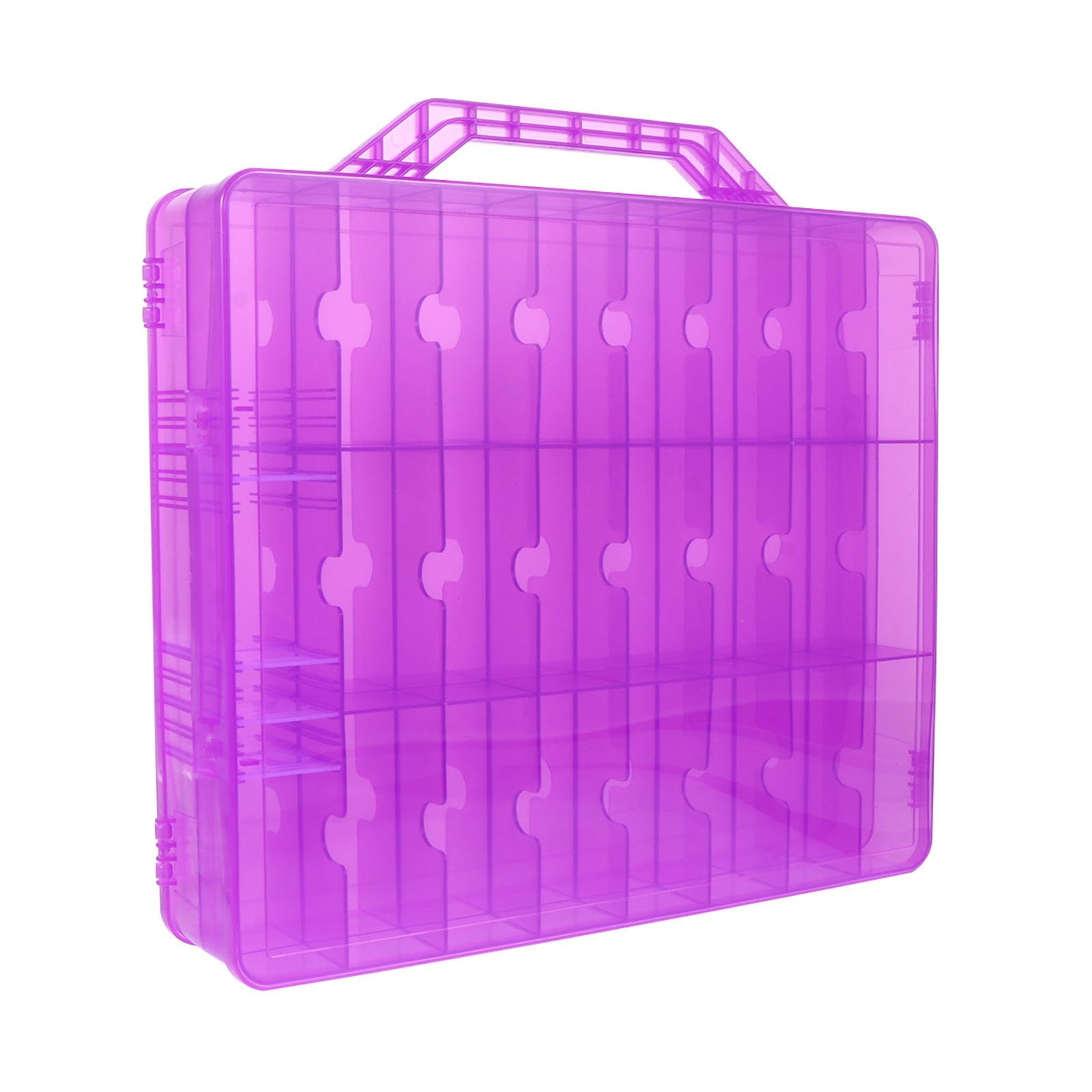 Scatola Porta Smalti Manicure, Grande Capienza, Plastica, Porpora