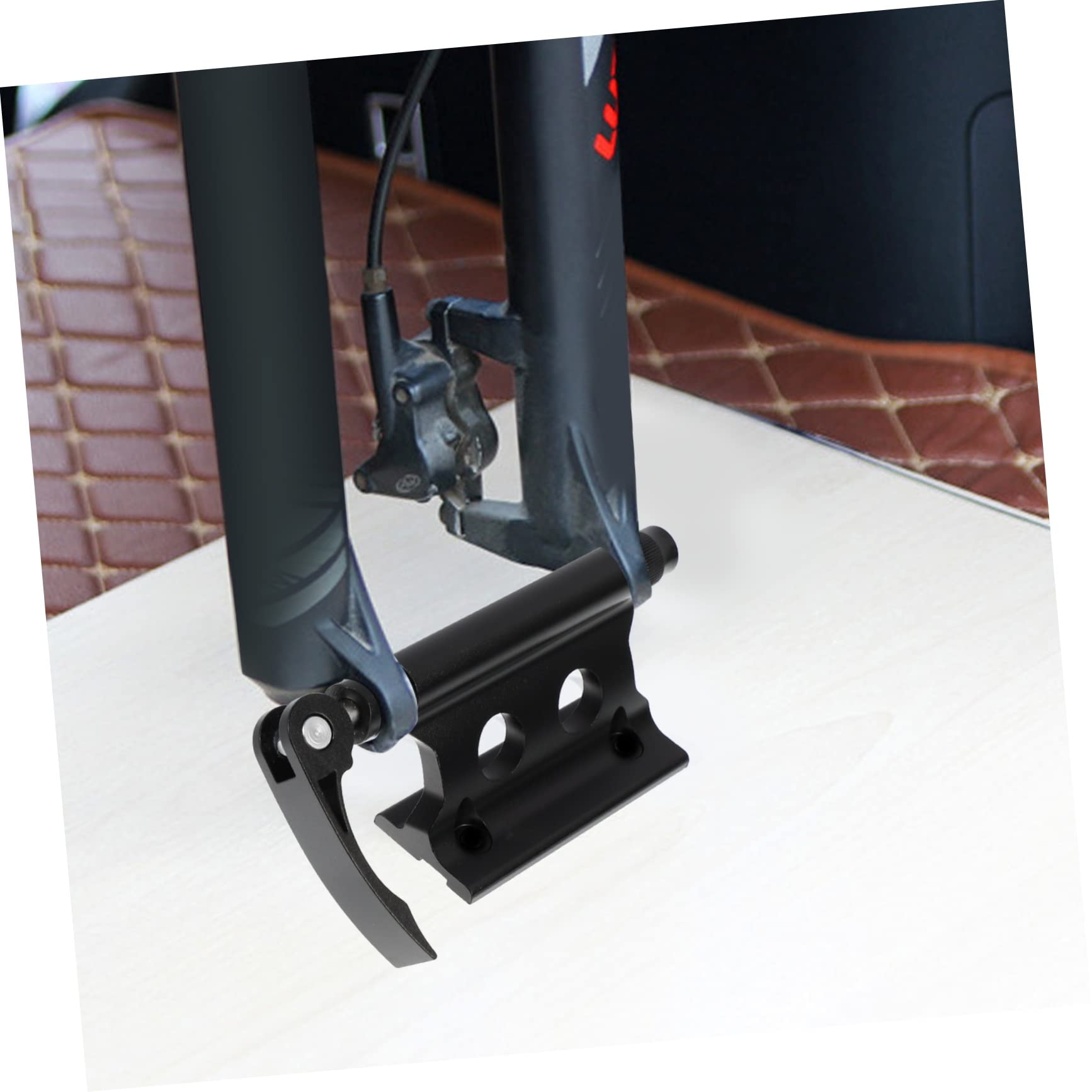 Supporto Forcella Bici a Sgancio Rapido per Portabici in Lega di Alluminio | Nero, Installazione Stabile e Semplice, Pratico da Trasportare, per Viaggio e Car Travel
