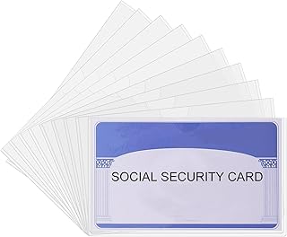 10-Pack Waterproof PVC ID Card Holder Sleeves - Flexible Transparent Design for Credit, Insurance, Social Security & Travel Cards, Moisture & Dust Protection