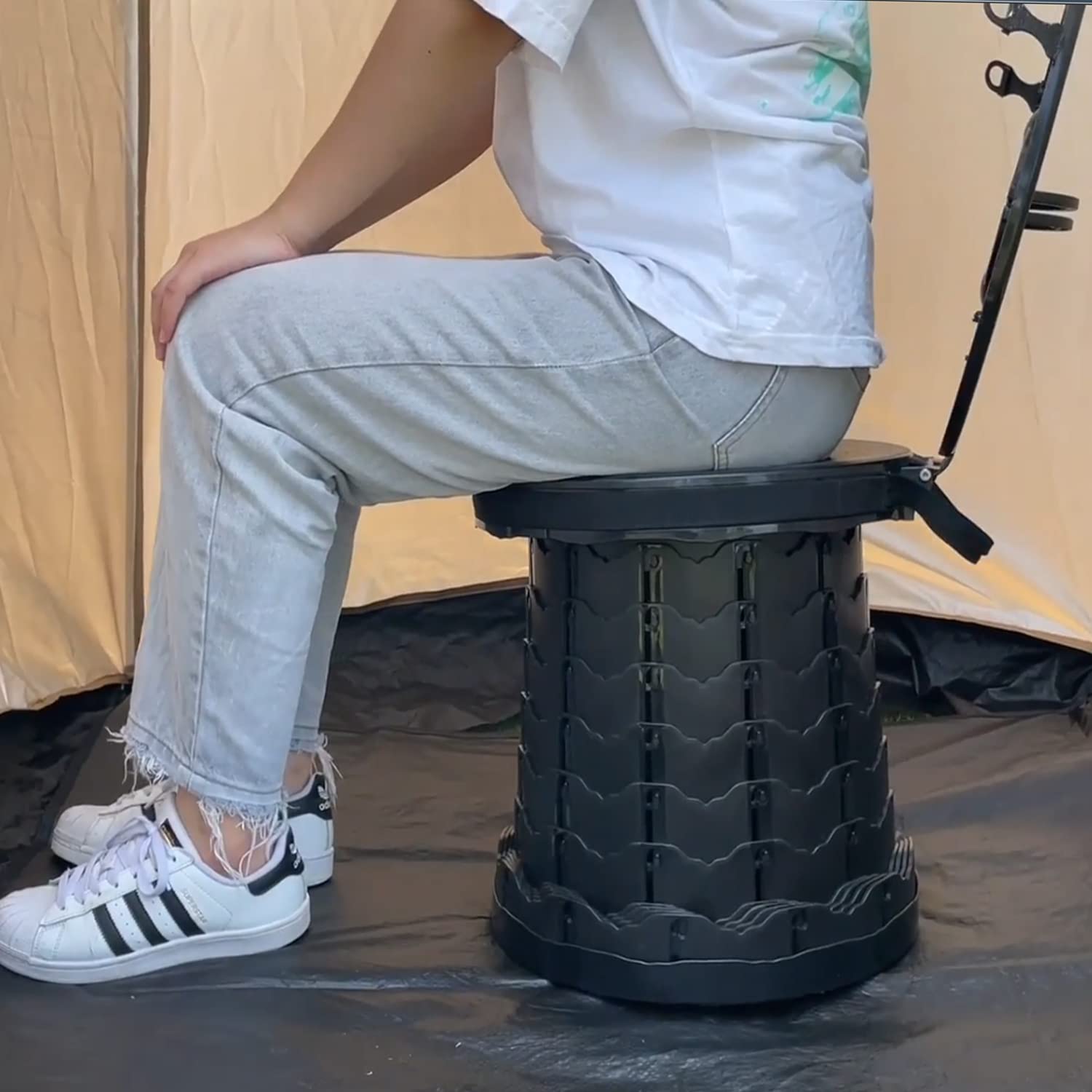 Toilette Portatile Da Campeggio - Pieghevole Per Auto E Viaggi - Foto 4