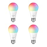 SYLVANIA Wifi LED Smart Light Bulb, 60W Equivalent Full Color and Tunable White A19, Dimmable, Compatible with Alexa and Google Home Only - 4 Pack (75674)