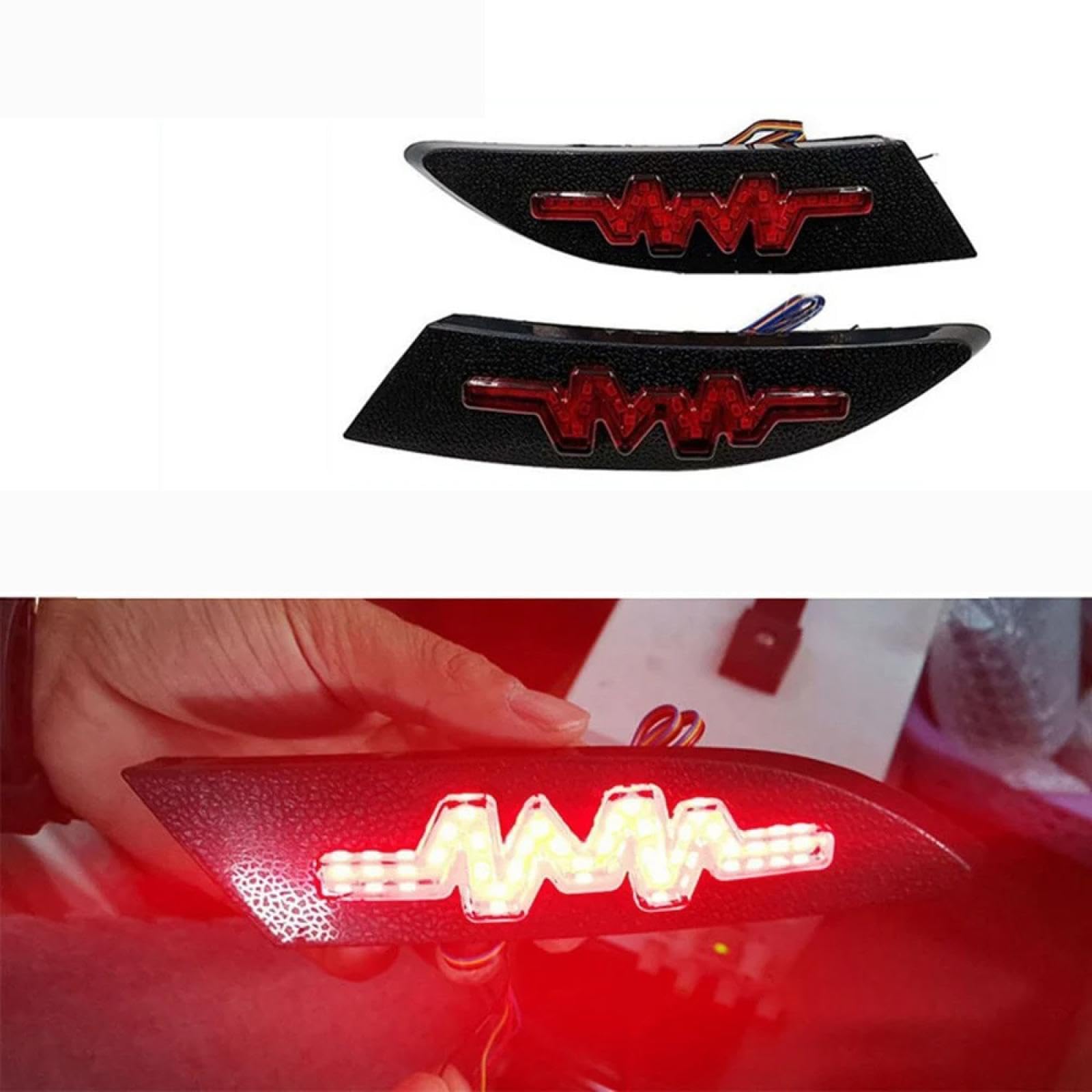 Mistlampen Dla Focus Dla Sedan 2012-2018 Dla Focus Hatchback Tylna lampa przeciwmgłowa samochodu Światło na zderzak Światło hamowania Dynamiczny reflektor