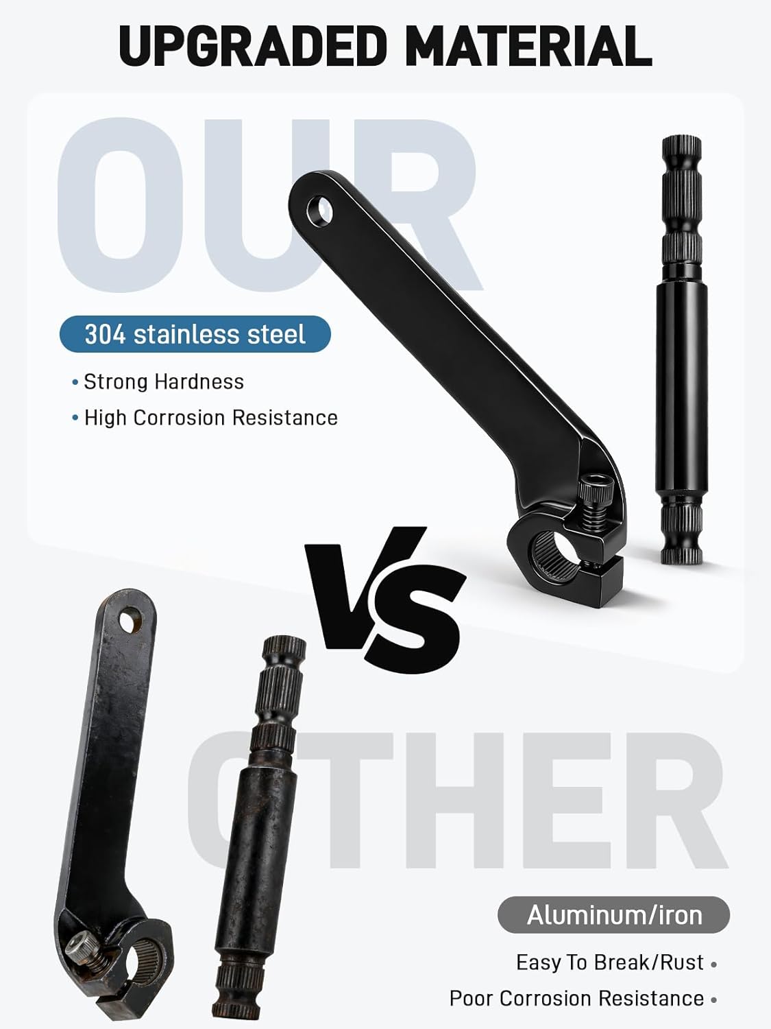 Inner Shifter Lever Shaft Kit, 2pc Inner Shift Rod Lever 304 Stainless Steel Inner Shift Fit for 1984-2016 Harley Davidson Touring Electra Glide Road Glide Road King Street Glide (Black)