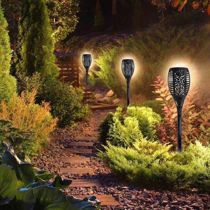 Luci solari da giardino a doppia testa, Luci solari impermeabili, Lampione solare da esterno, Lampada decorativa per giardino, Prato, 137 cm | Leroy Merlin