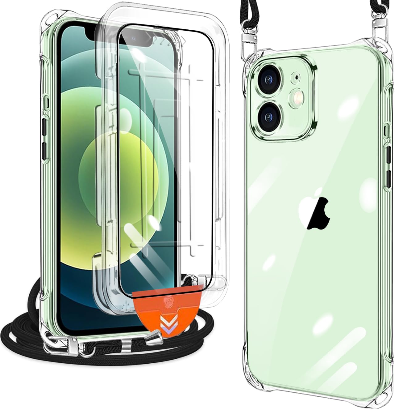 Amazon.co.jp: iPhone 12 Mini ケース クリア [1枚ガラスフィルム付き 