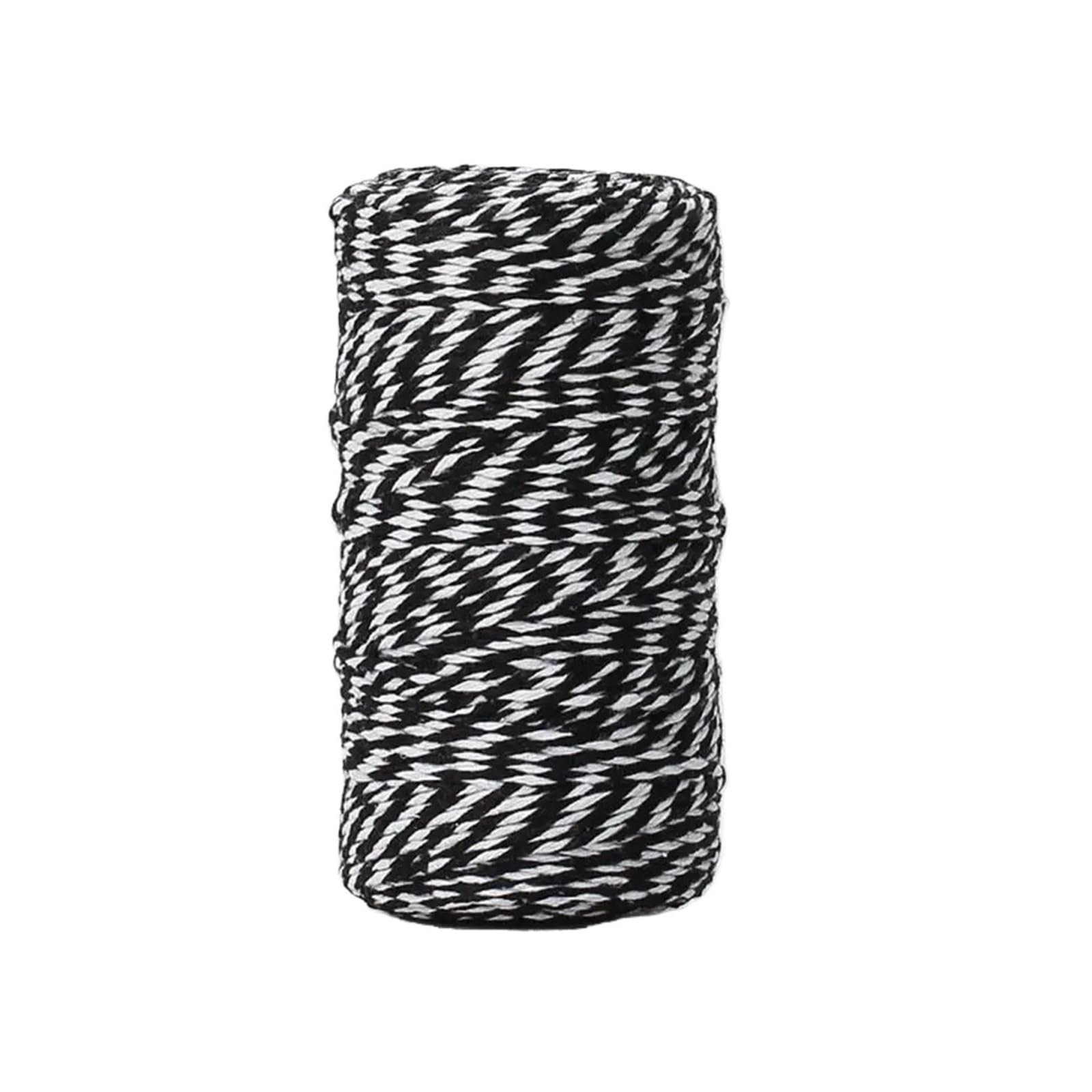 Lina, pleciona lina, 2mm 100M bawełniany sznurek do makramy wielokolorowy rękodzieła DIY Handmade(16)
