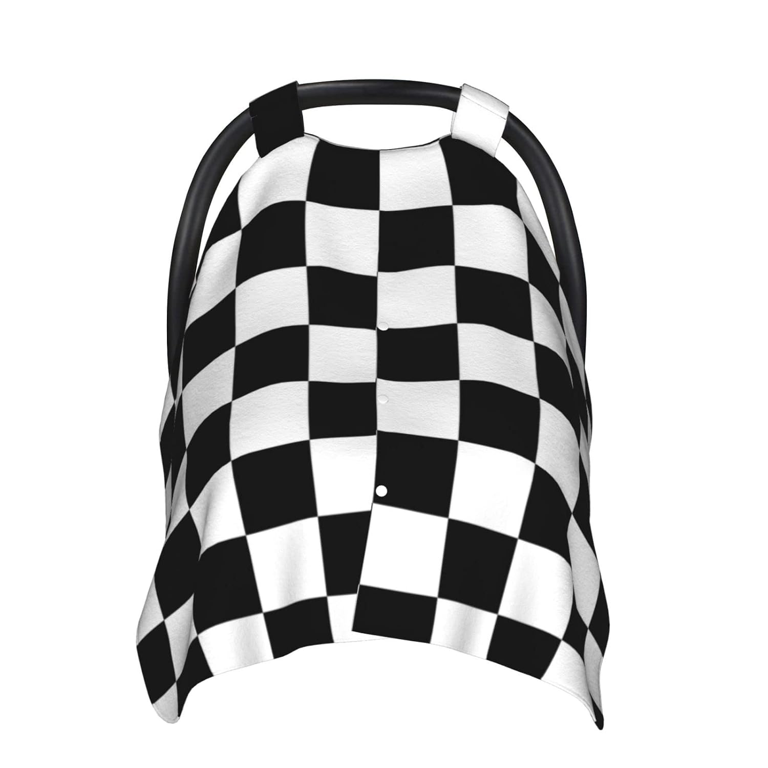 Baby Car Seat Cover Black and White Checkered Winter Carseat Canopies Cover Soft Breathable Infant Carseat Canopy for Infant Boys Girls#