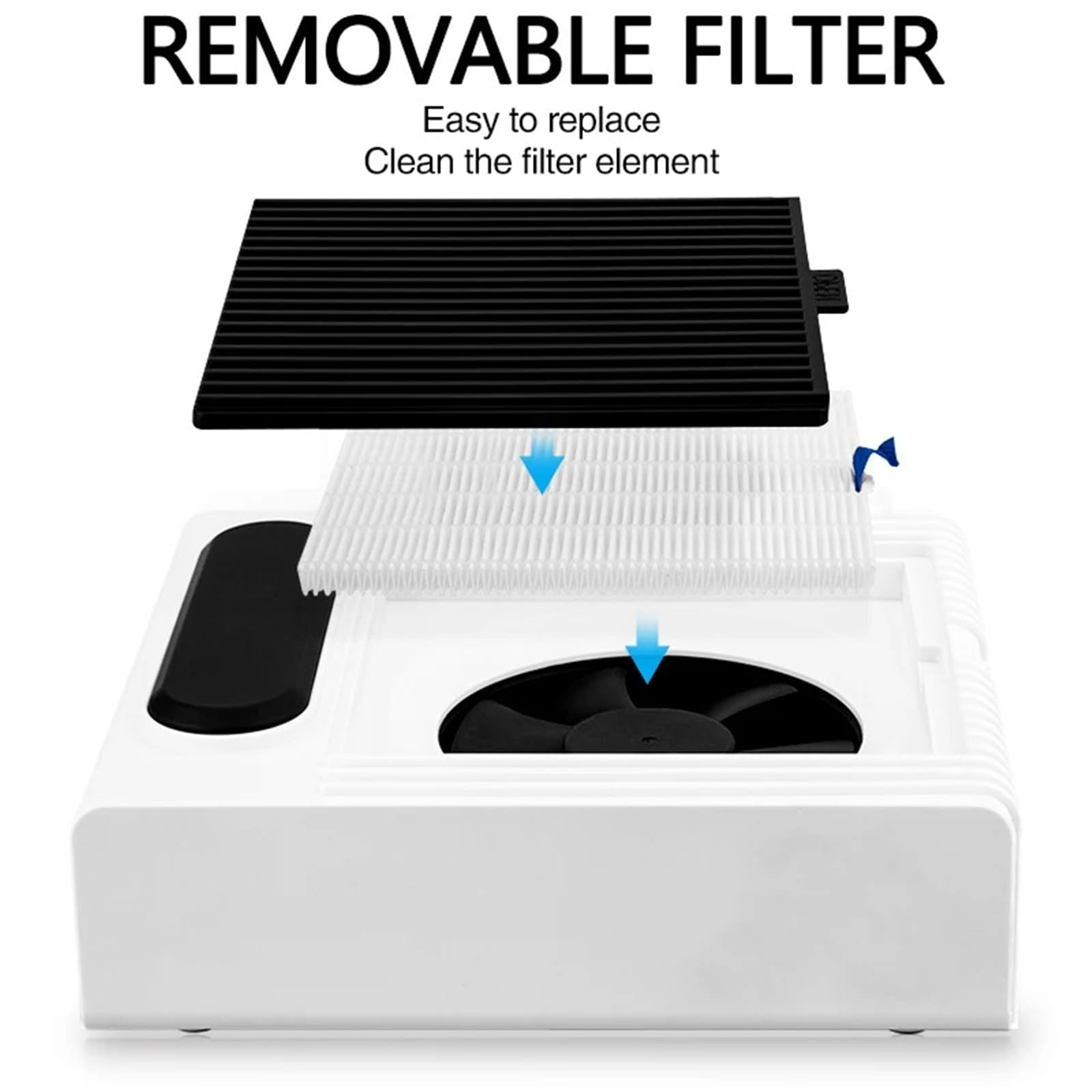 Odkurzacz do Paznokci, 80W Mocny odkurzacz do paznokci z filtrem Odkurzacz do paznokci do manicure Wyciąg do paznokci Usuń filtr Sprzęt do paznokci(Wit)