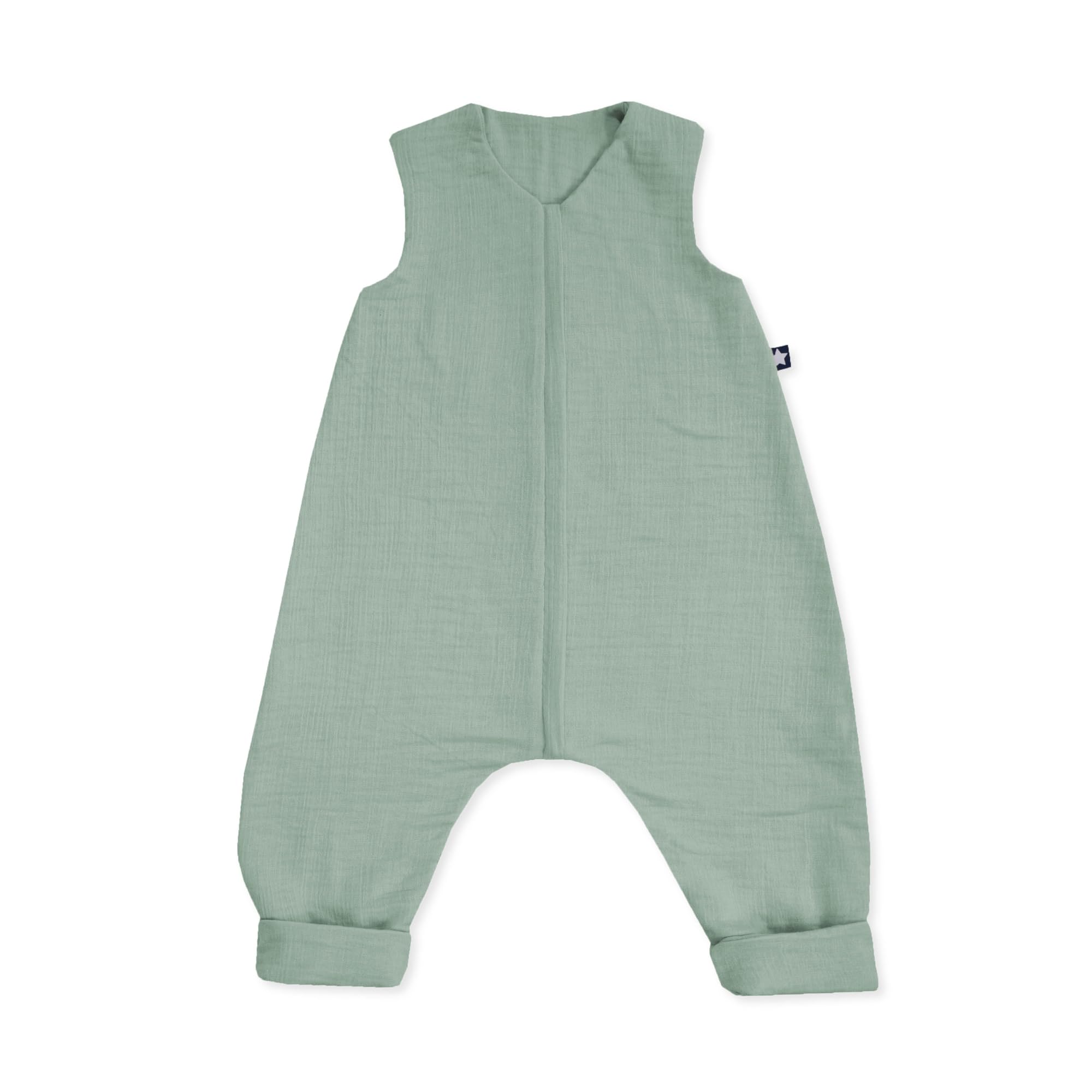 Julius Zöllner Jumper Muslin, 0.5 Tog, Washable at 40°C, Made in Germany, Oeko-Tex Standard 100, Green, Size 92