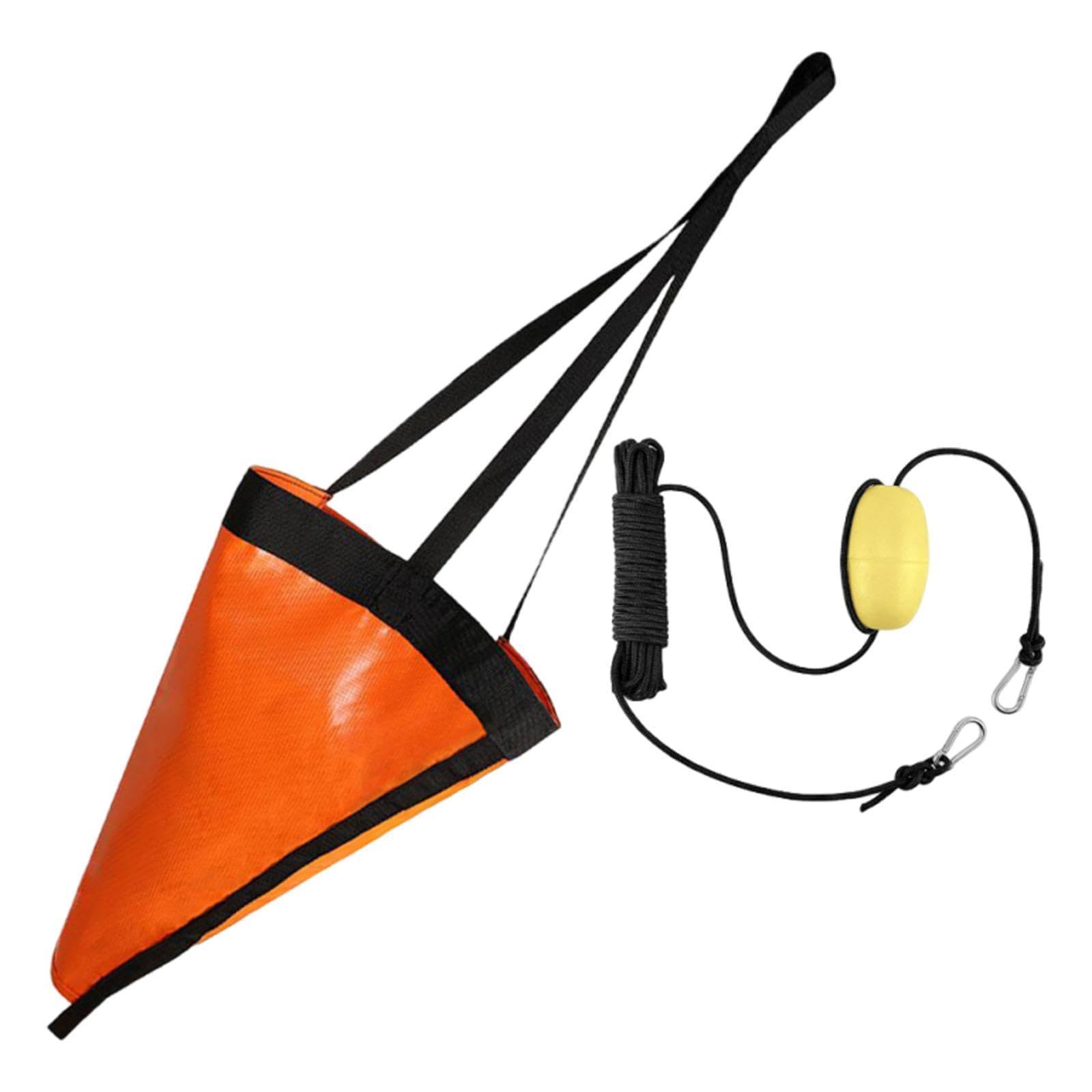 Oshhni Ancre Flottante, bouée de freinage, Ancre pour Kayaks, pontons et voiliers, de pêche à la traîne, Corde Noire, 24 Pouces