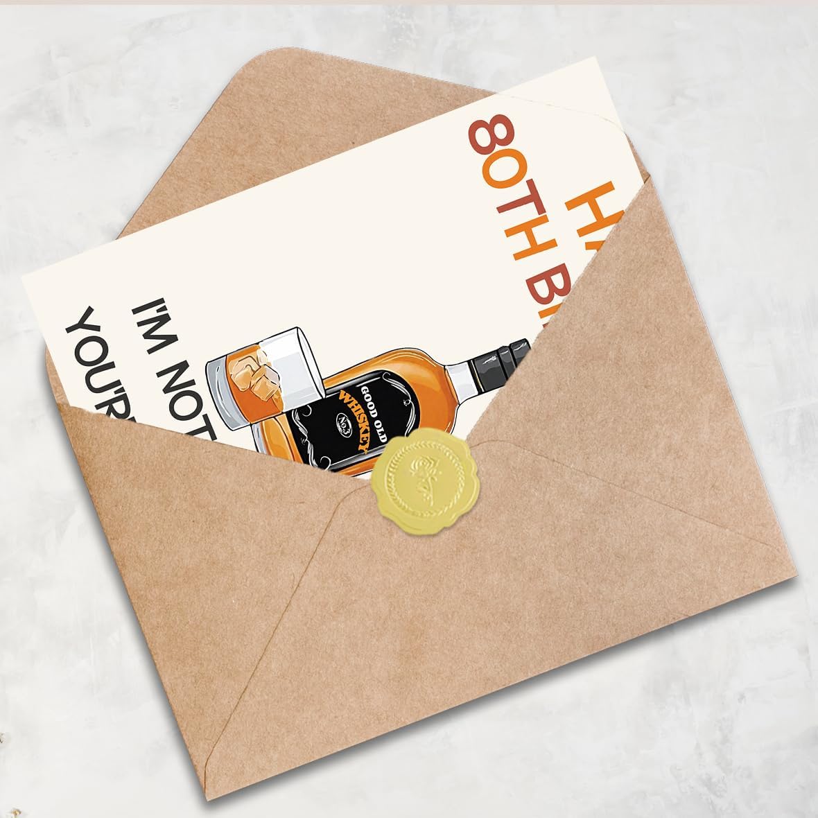 Funny 80th Birthday Cards Gifts for Men Women | Happy 80 Year Old Birthday Decoration for Him, Her, Grandpa, Dad, Husband, Brother - Image 5