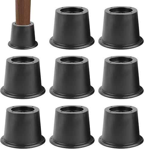 Elevadores de cama, 8 elevadores de mesa, elevadores redondos de muebles para sofá, mesa, sofá, escritorio, silla, bloques de elevadores de cama,