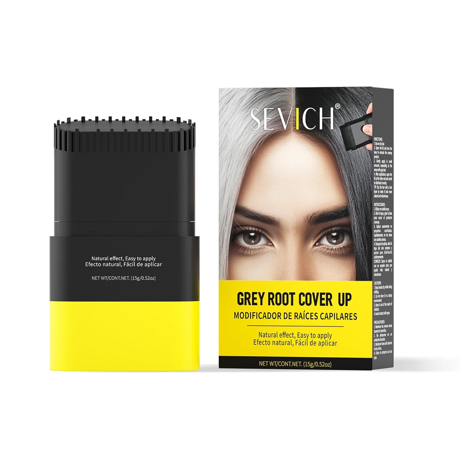 SEVICH Hair Root Touch-Up Stick, Instant Grey Root Cover Up | Dual-Sided Ergonomic Comb Design For Natural Gray Coverage, Long-Lasting Moisturizing Formula With Plant Extracts,15g Medium brown SEVICH Hair Root Touch-Up Stick, Instant Grey Root Cover Up | Dual-Sided Ergonomic Comb Design For Natural Gray Coverage, Long-Lasting Moisturizing Formula With Plant Extracts,15g Medium brown