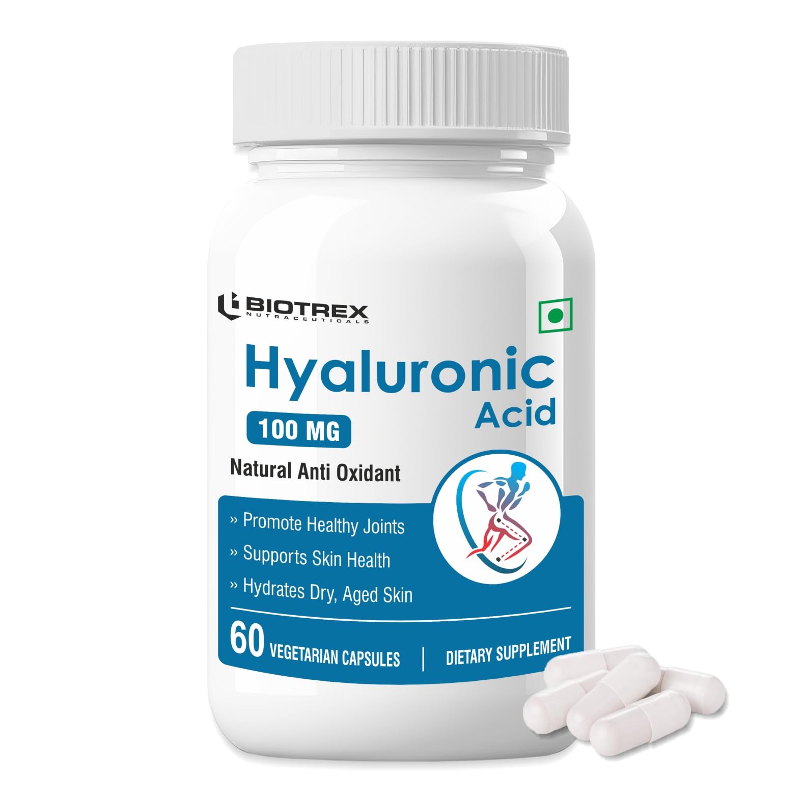 Biotrex Nutraceuticals Hyaluronic Acid 100mg - 60 Capsules (B077BBLXZ9) Amazon Price History, Amazon Price Tracker