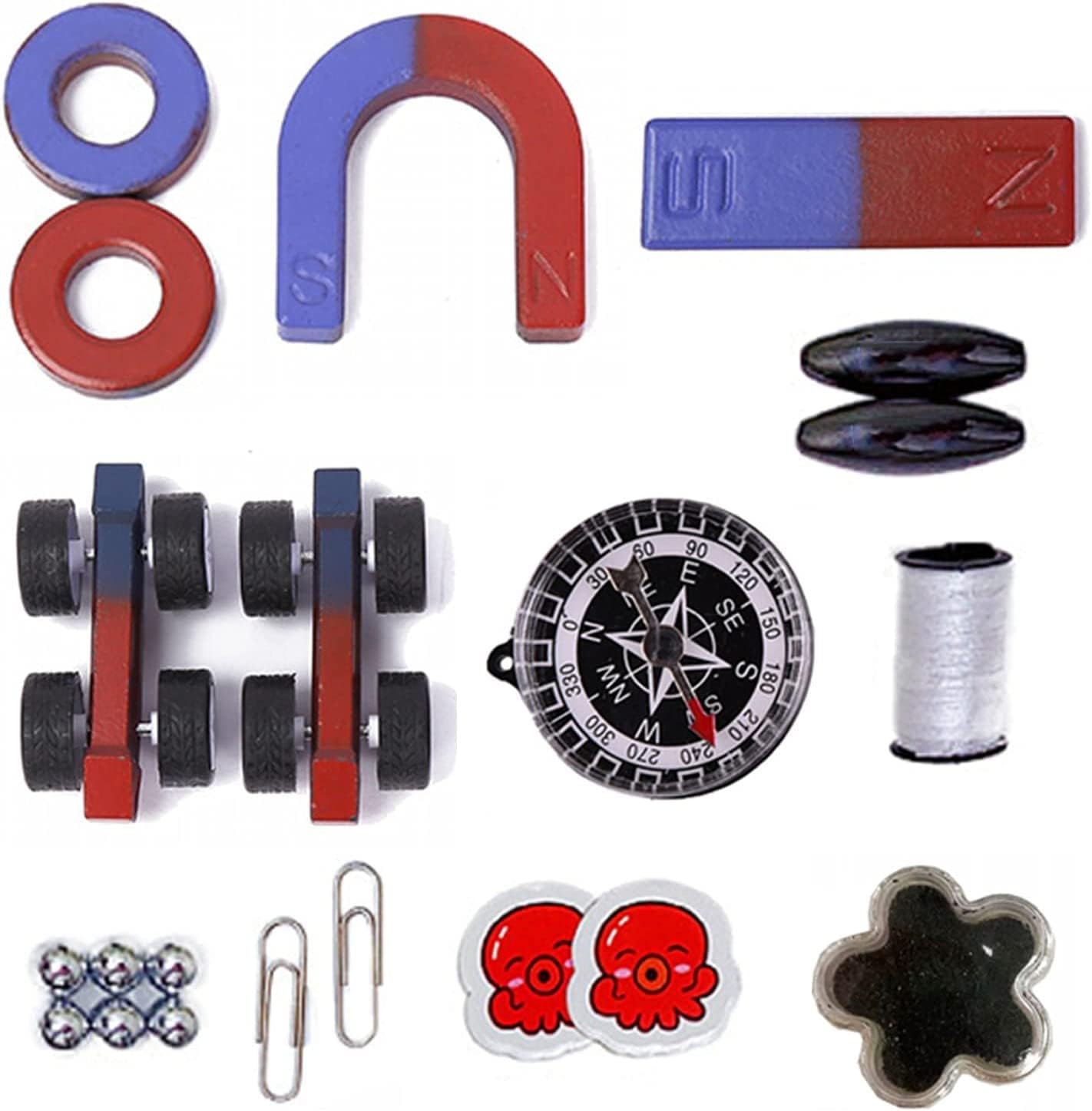 SHAKTISM Science Magnets Set for Education Science Experiment, DIY Toy Experiment Tools for Kids Electricity Magnetism Experiment Teaching Magnet Set (Power Kit) (B0D1NY99GY) Amazon Price History, Amazon Price Tracker