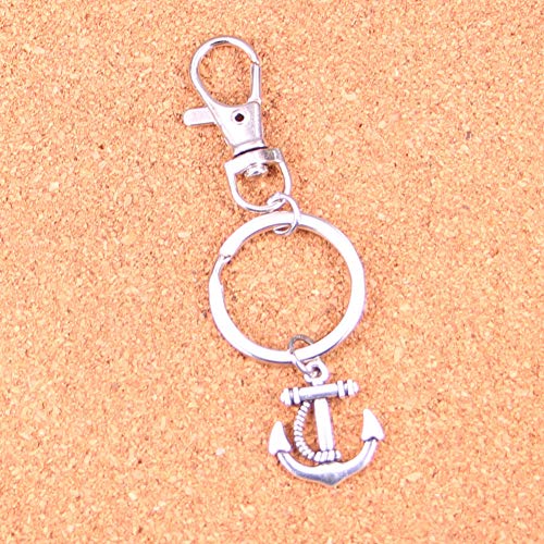 Preisvergleich Produktbild HUIQING Anker Schlüsselbund Silber Wirbel Auto Charms Schlüsselanhänger Schmuck Schmuck Geschenk