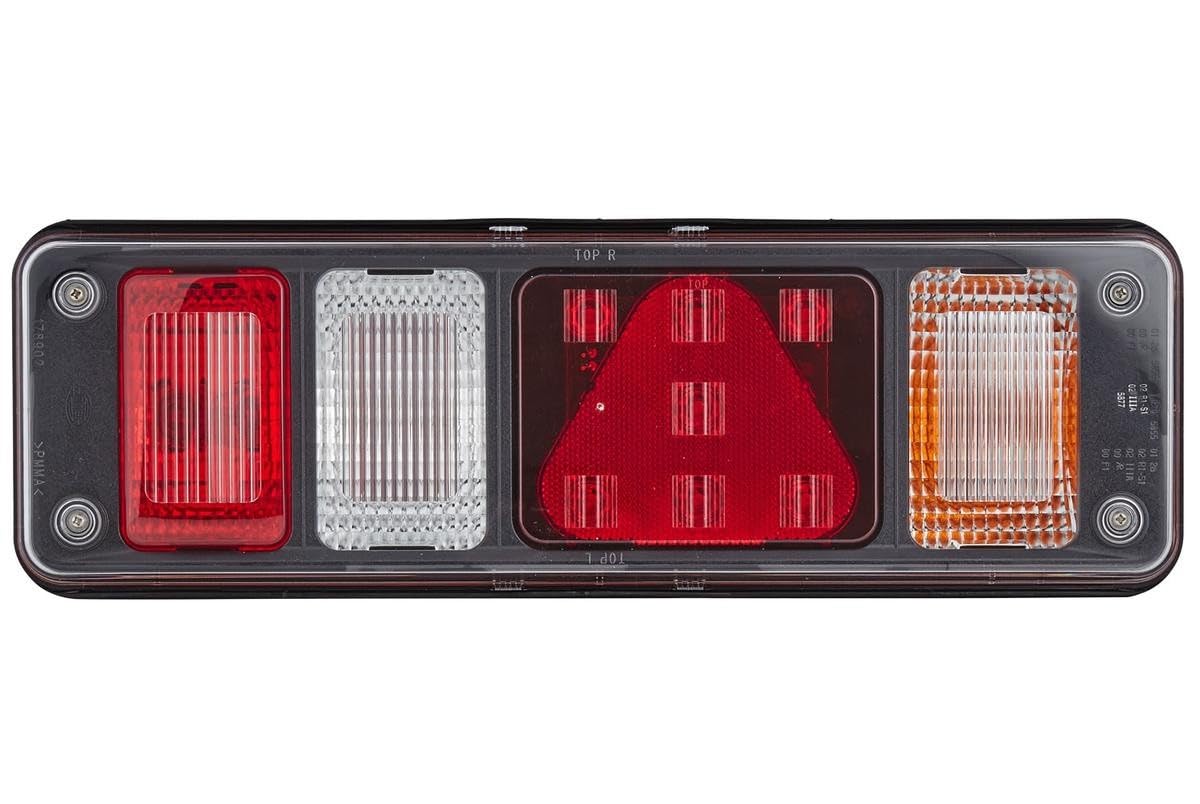 HELLA 2VP 340 961-021 Feu arrière - Hybride - 24V - Montage en saillie/vissé - Couleur du voyant: limpide - Fiche: EasyConn 1 x 7/EasyConn 4 x 2 - Fiche: Mâle - droite - Quantité: 1