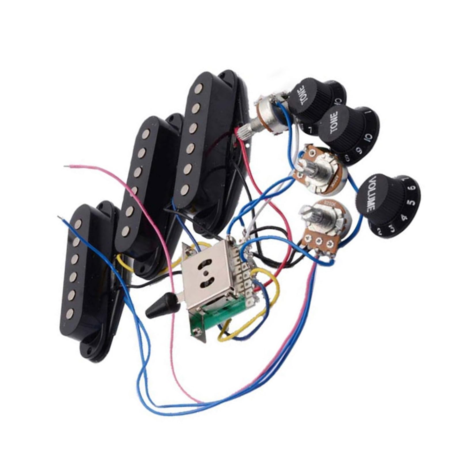 Chitarra Acustica Elettrica Con Singolo Pickup Circuito Completo Con Potenziometro Da 250K E Cavi Di Collegamento(3/4)