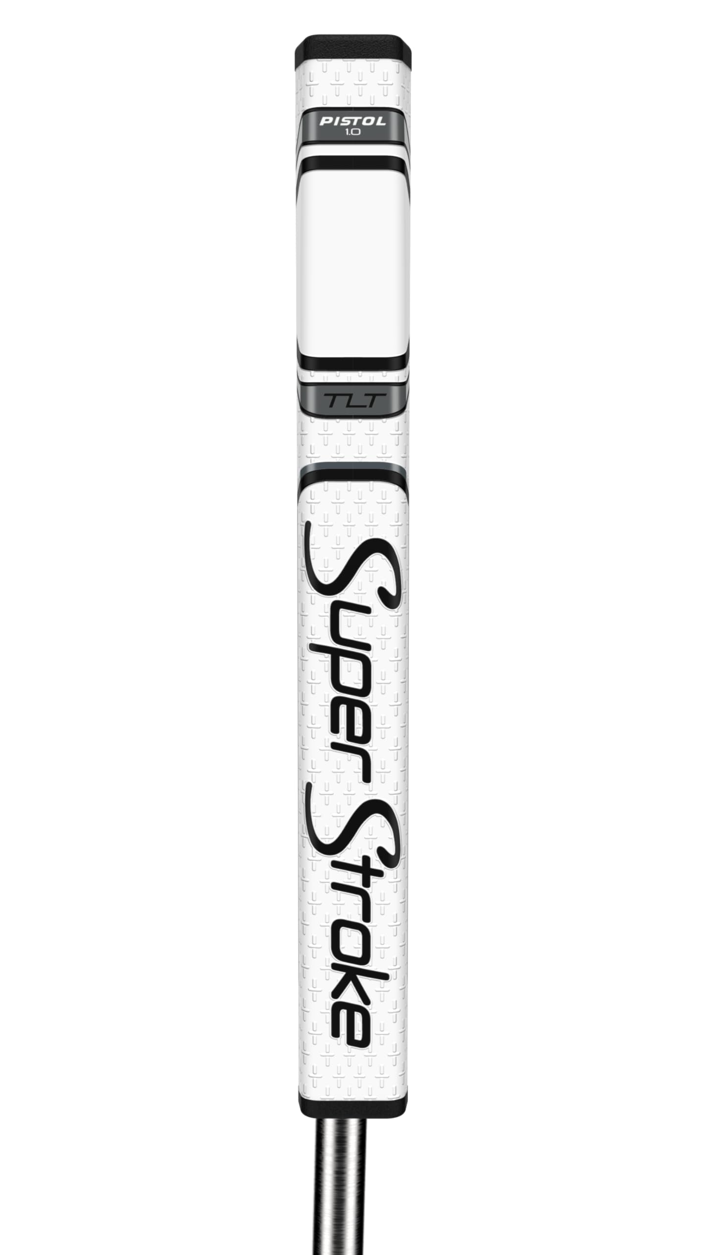 SuperStroke Zenergy TLT Off-Axis Pistol 1.0 Left Hand Putter Grip, Zero-Torque, Lie-Angle-Balanced to help maintain Stability, Control Face Rotation, and Repeat a Smooth, Pendulum-Style stroke, Silver