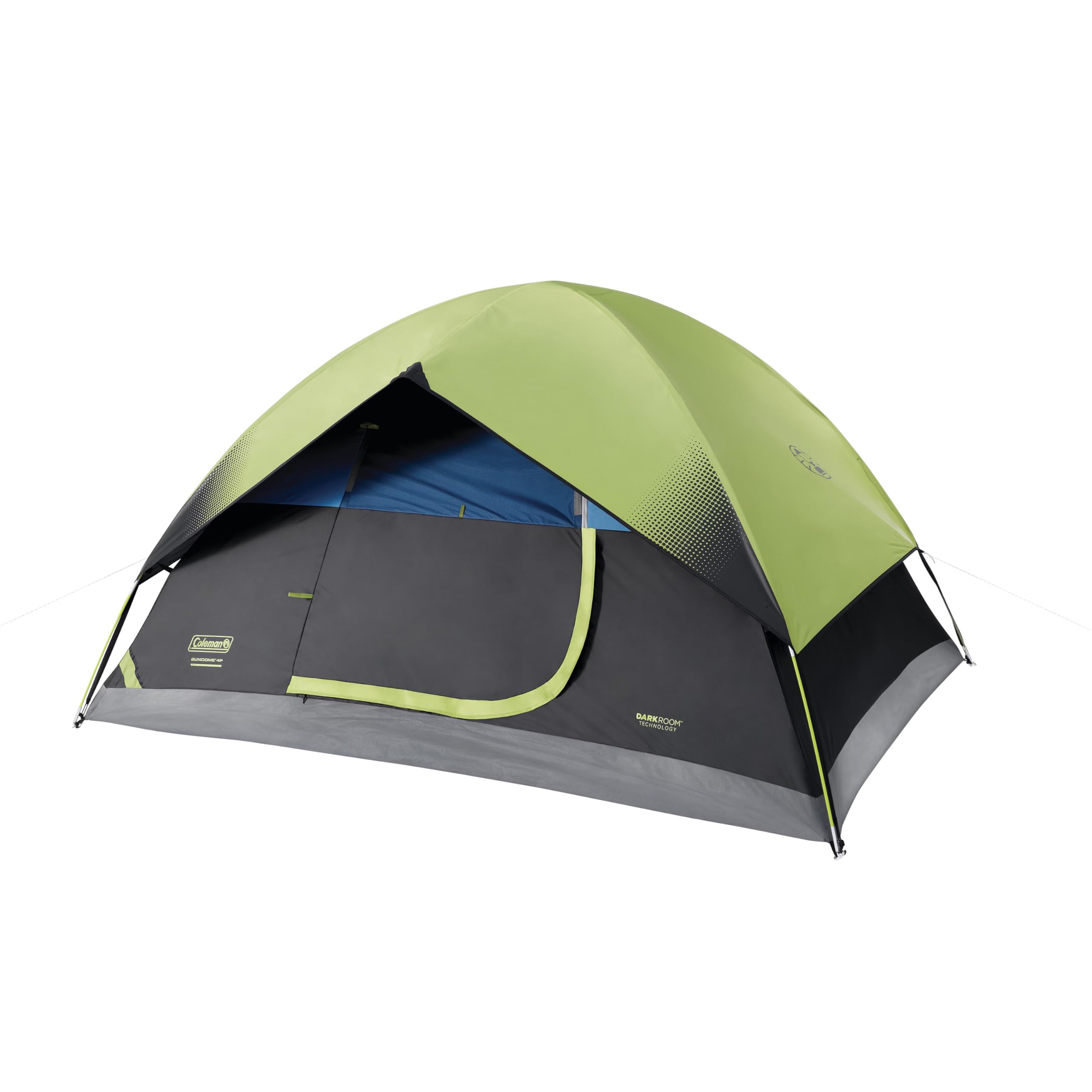 Coleman Sundome Dark Room 4/6 Person Tent, Blocks 90% of Sunlight to Keep Inside Cool, Weatherproof Tent with Rainfly Sets Up in Minutes