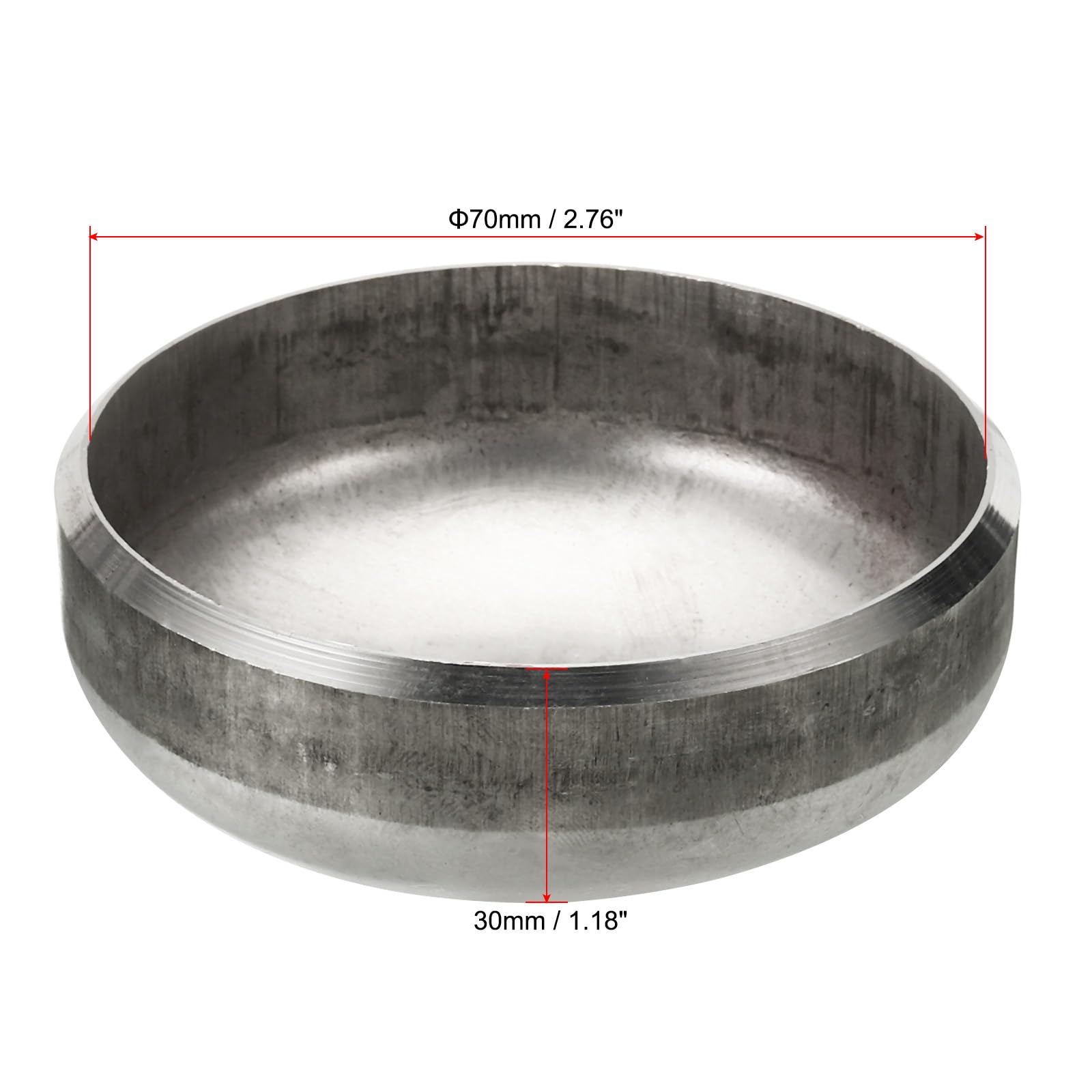 Bouchon De Finition Pour Tubes Acier Inox 304 - Bouchon Tuyau Poli, 42mm Diamètre - Idéal Plomberie, HVAC, Agroalimentaire - 10