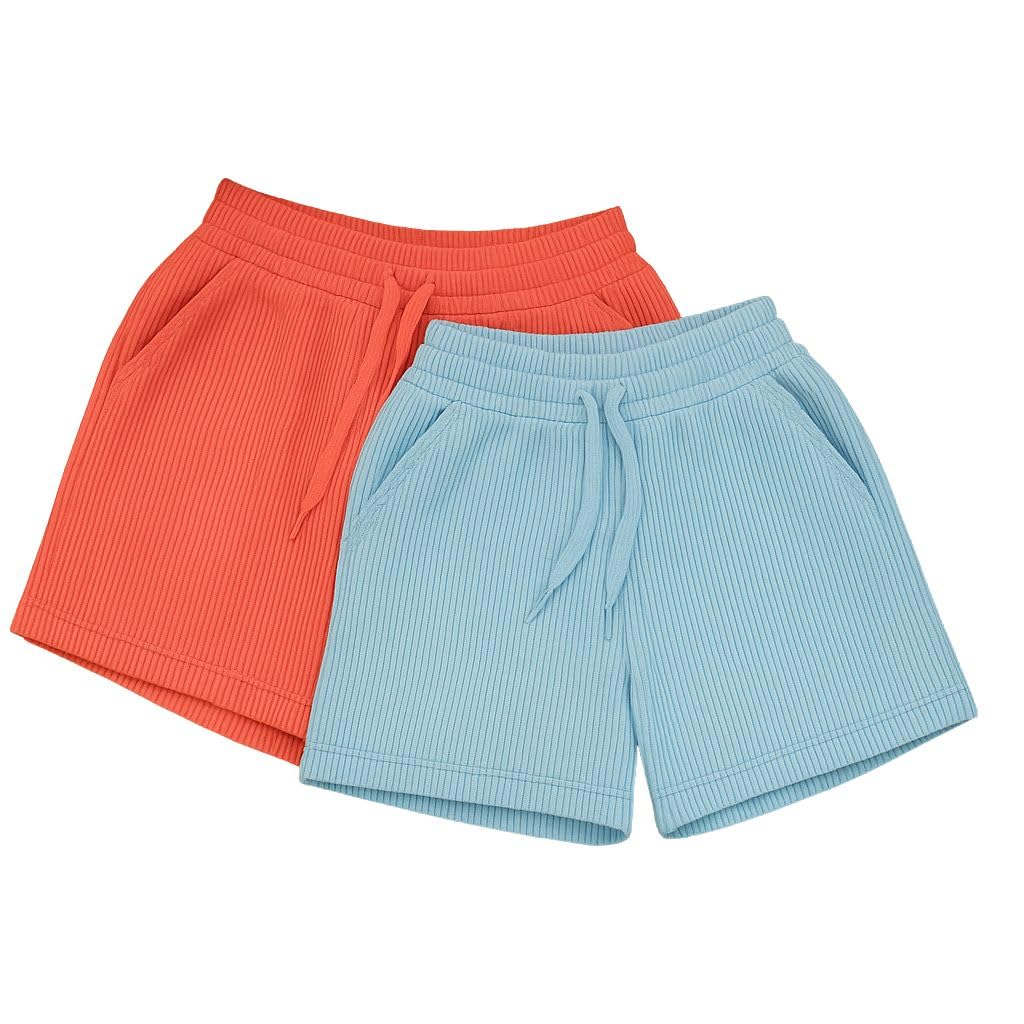 Ziyan Fashion Women Premium Ribbed Cotton Shorts | Stretchable Elastic Waist Drawstring Shorts | Comfortable Summer Lounge & Casual Wear-image-25