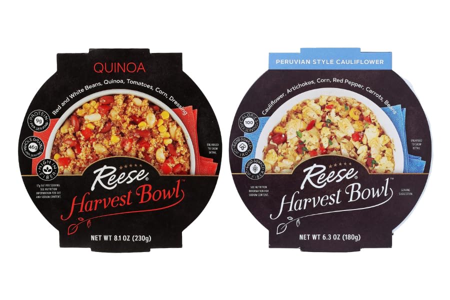 Reese Paquete de tazón de cosecha Quinoa (paquete de 8) y verduras peruanas (paquete de 8) Paquete de 16 en total