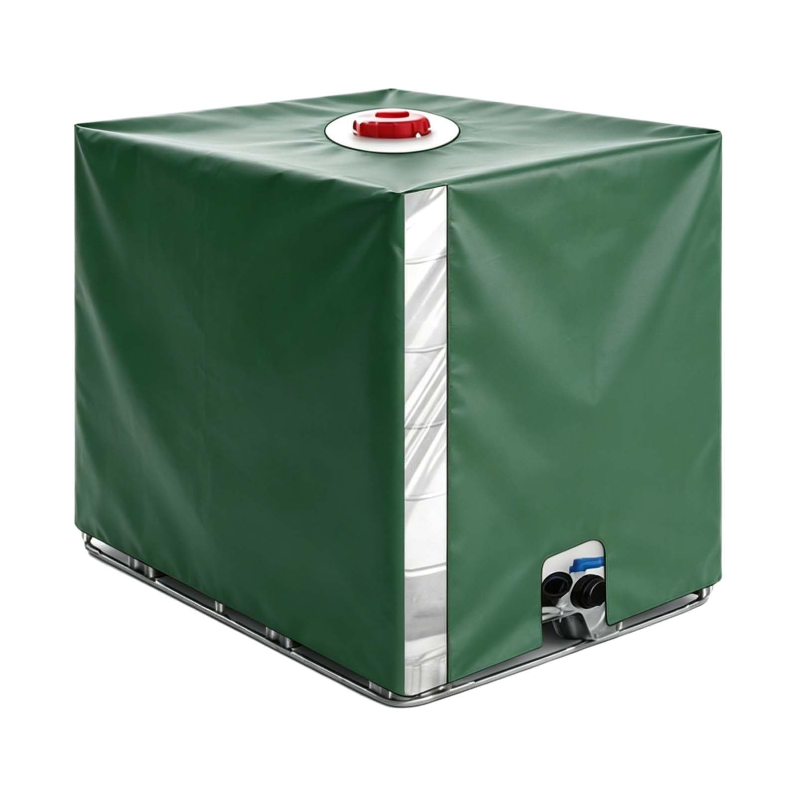 tintoke 120 x 100 x 116 cm IBC Tank Cover 1000L, IBC Container Tarpaulin Protective Cover, IBC Water Tank Cover 1000L, 1000L Tarpaulin, IBC Protective Cover Frost Protection, for 1000L IBC Containers