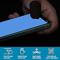 Vista 5 de Jiuguva 120 Pcs Finger Sleeve for Gaming Anti Sweat Game Controller Thumb Sleeve Breathable Finger Covers Touchscreen Gaming Gloves for Mobile Phone