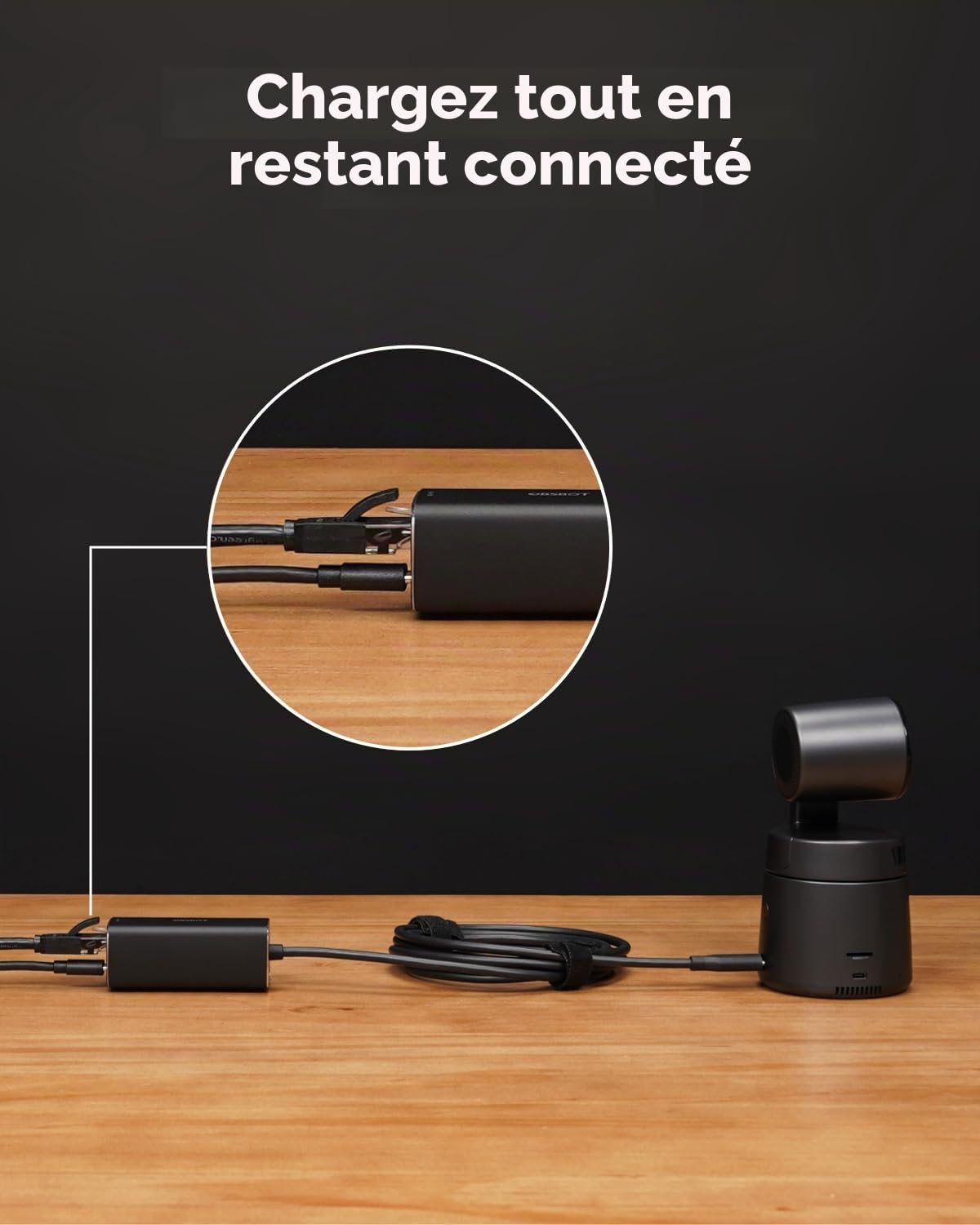OBSBOT Adaptateur USB-C vers Ethernet, 10 100 Mbps, prise en charge Power Over Ethernet (PoE), double Ethernet et interface USB-C, compatible Tail Air, MacBook, PC, etc.