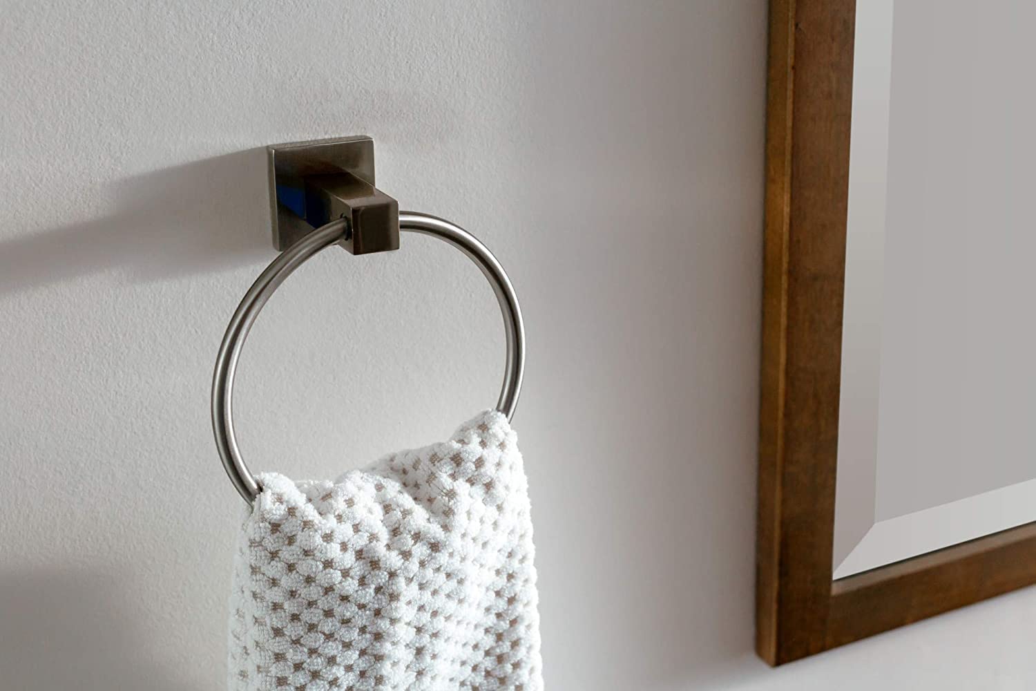 YUET Toallero de Anilla, Porta Toallas Redondo, Acero Inoxidable Percha De Baño, Anillo De Toalla para Baño, Cocina, Montaje en Pared (Plata)
