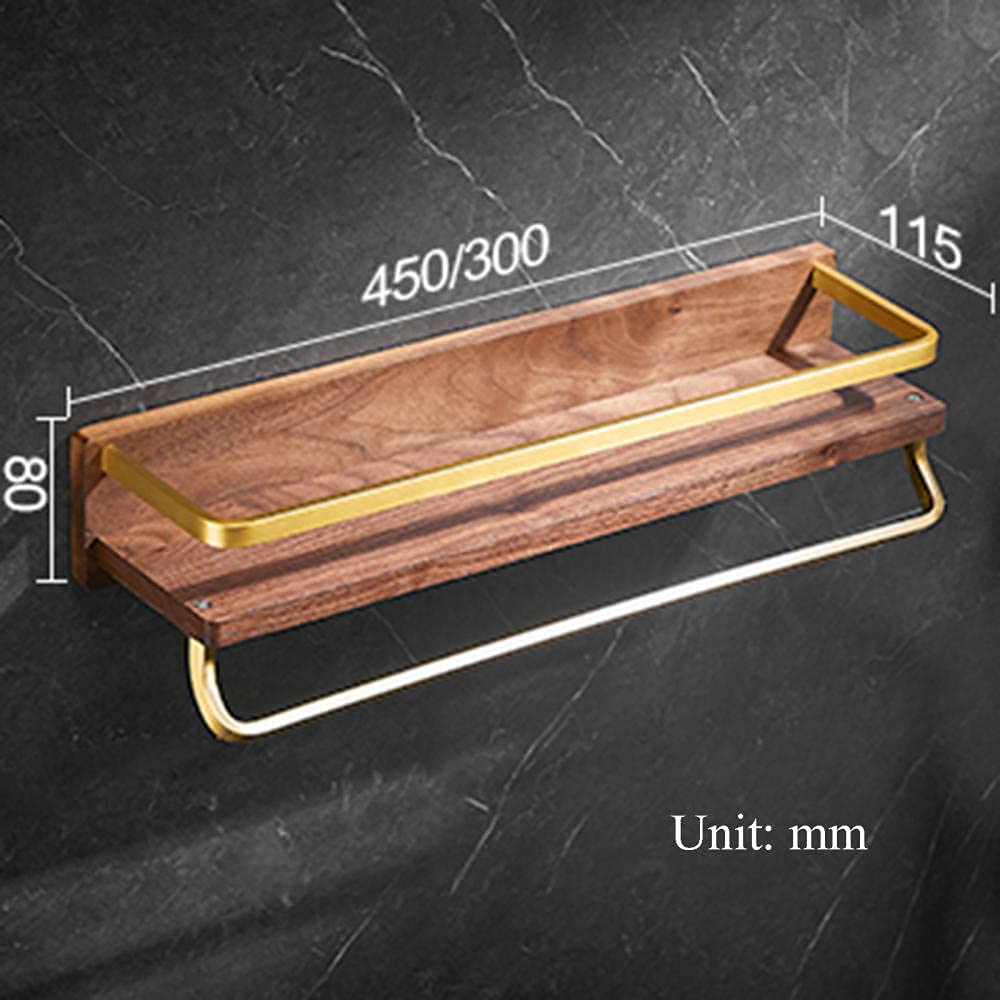 Bad Plank Wandmontage Badkamer Plank Geen Boren Douche Opslag Lijm Marmer Multifunctionele Voor Badkamer Wc, zwart C, 50 cm