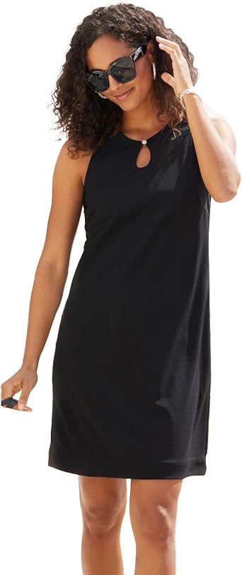 LASCANA Womens Pearl Keyhole Detail Dress