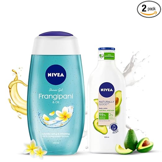 Nivea Frangipani And Oil Shower Gel, 250ml And Nivea Naturally Good, Natural Avocado Body Lotion, 200ml at Rs. 208
