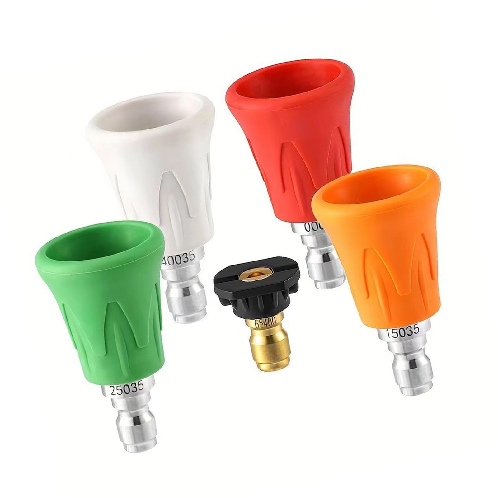 Sprayer Nozzles for Pressure Washers 1 / 4Inch Quick Connection Adapter Resistant Multiple Pattern Option Power Washer Tips Set