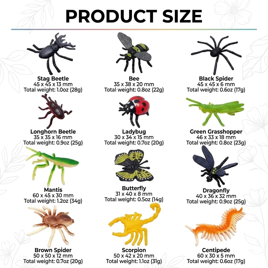 12 Pcs Realistic Insect Figurines - Image 2