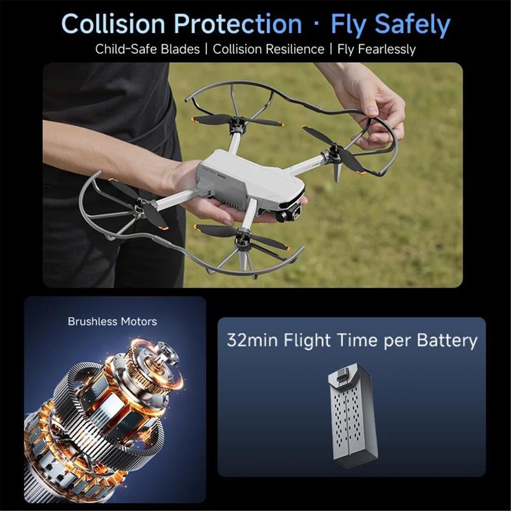Triple battery,dron z kamerą 4k i 3-osiowym gimbalem, składany quadcopter o wadze 240 g, lot 30 minut, gps smart tracking, bezszczotkowy silnik rc dron