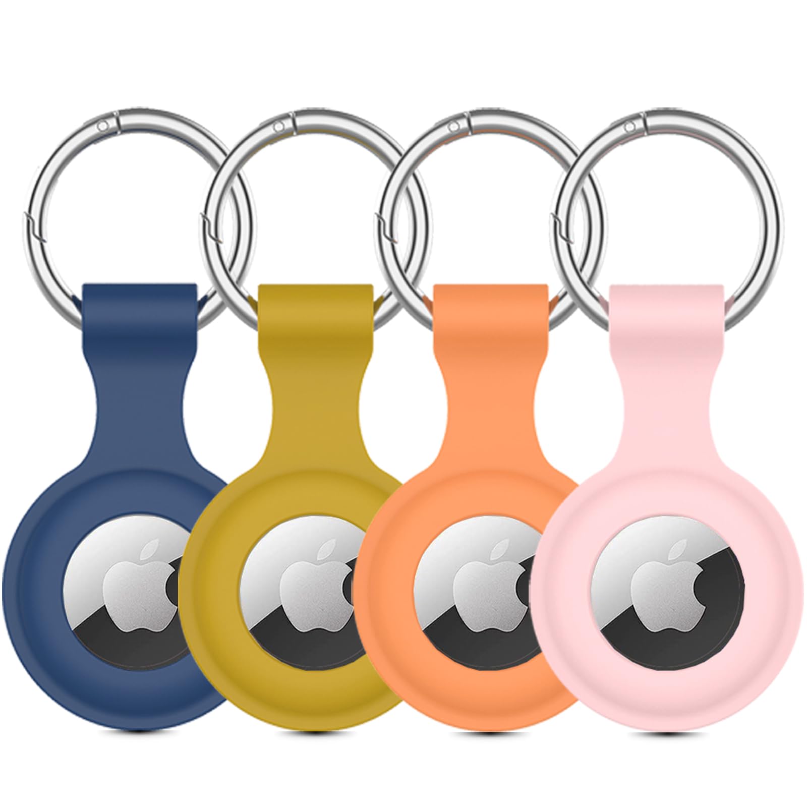 AirTag Holder Keychain,Apple Airtag Case, Compatible with Apple AirTag – 4-Pack Case for Pet, Luggage, Key, and Backpack Item Finder