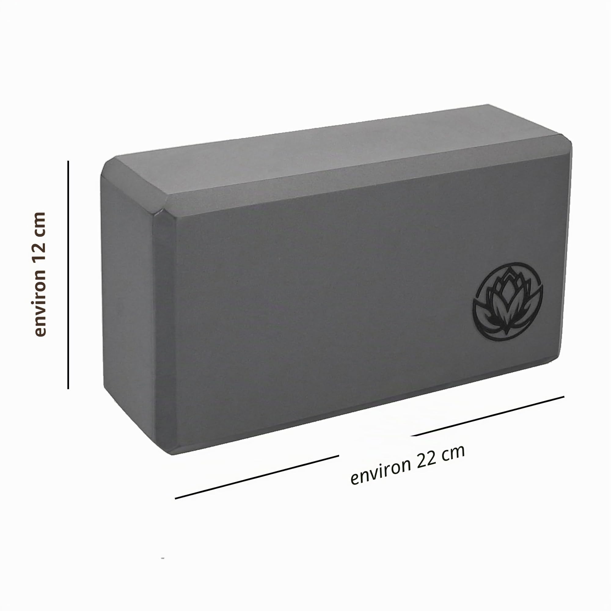 Lot de 2 blocs de yoga VonBueren - 22 x 12 x 7,5 cm par bloc de yoga - Blocs de yoga pour homme et femme - Blocs pour Pilates