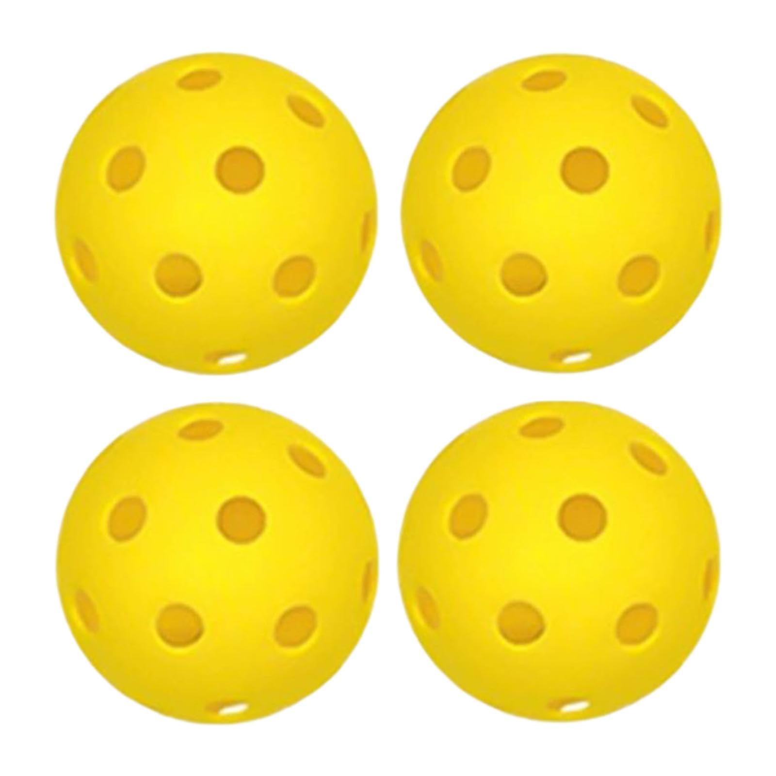 4 Stück Floorball Bälle Unihockey Bälle Trainingskugeln Ersatzbälle PP Material mit Innovativem Design Perfekte Balance Und 26 Löchern für Erwachsene