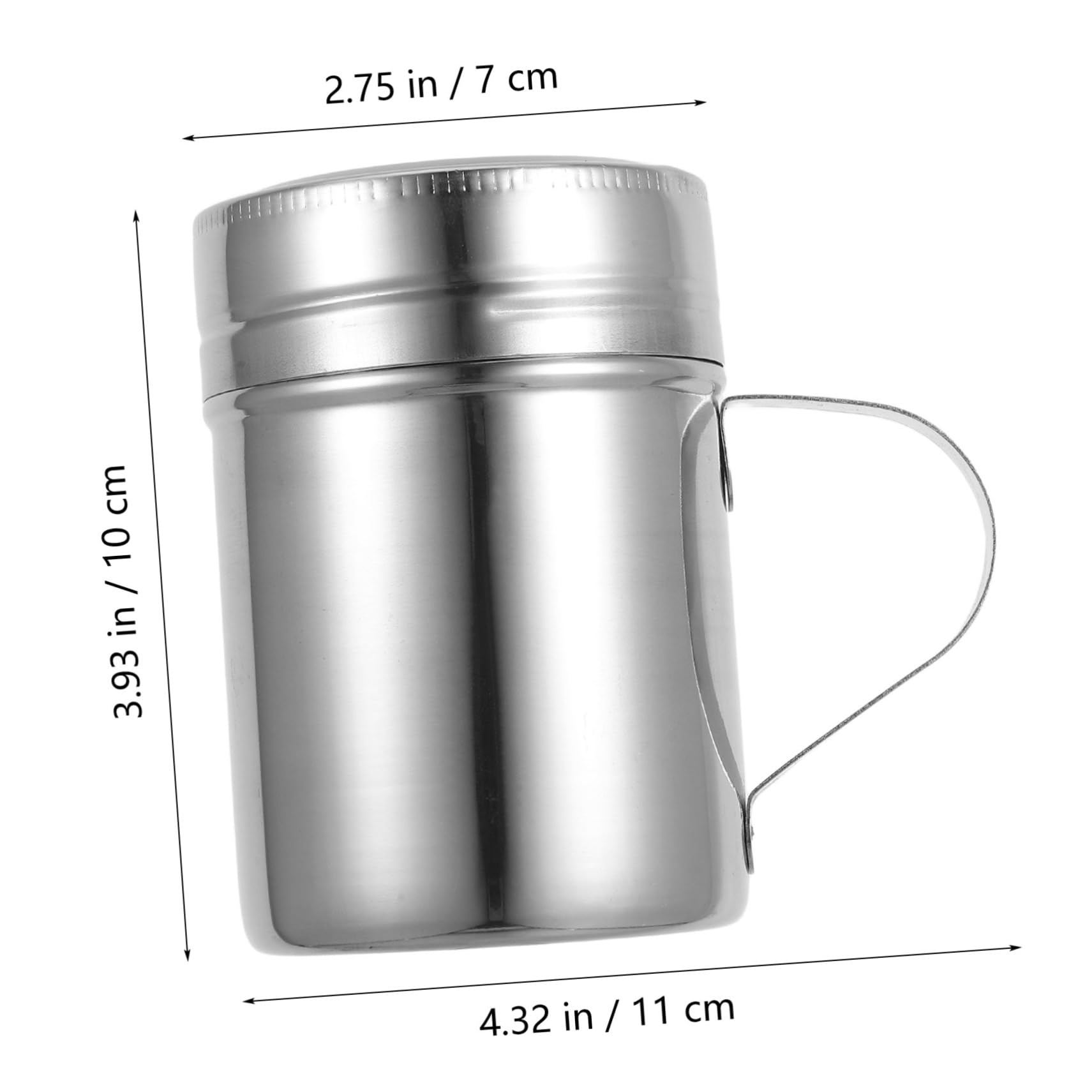 SOLUSTRE Elegant Stainless Steel Spice Salt Shaker Versatile Powdered Sugar Duster for Kitchen Use