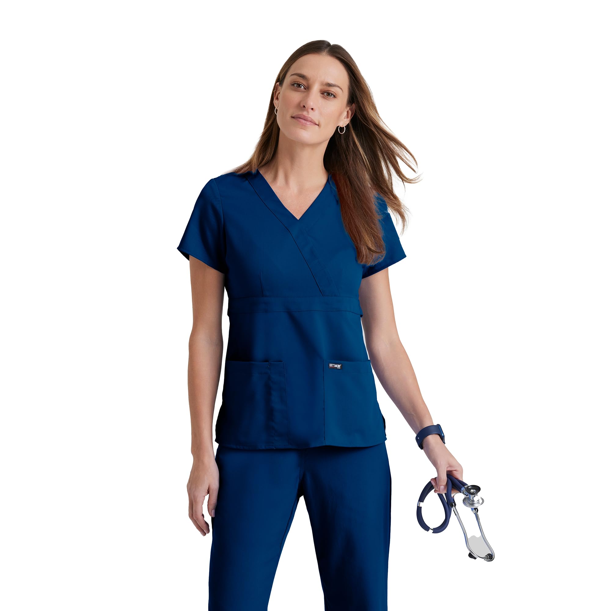 BARCO Grey's Anatomy Scrubs - Riley Scrub Top for Women, V-Neck Super-Soft Women's Scrub Top
