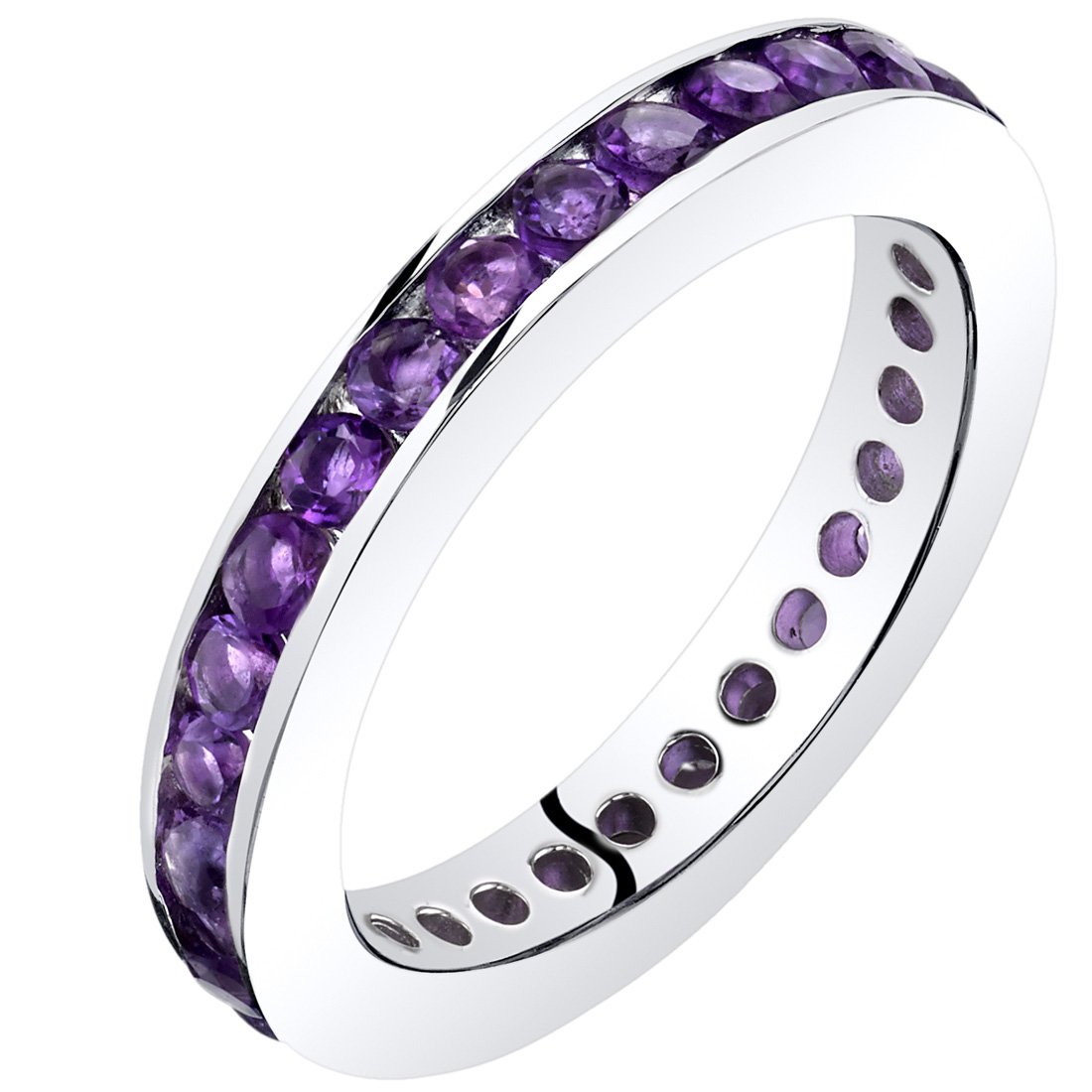PEORA Amethyst Eternity Band