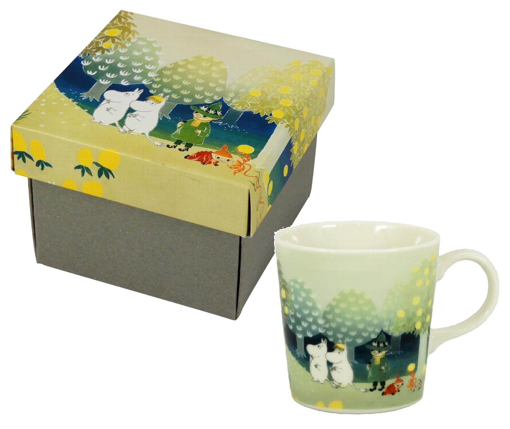 Moomin Design Printed Boxed Ceramic Mug (Hill) Diameter 8.5 x Height 9 cm (300 ml) Gift Suitable Made in Japan Yamaka Shoten MM5701-11 : Home & Kitchen