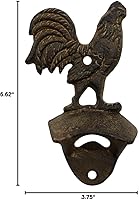 Vista 2 de Treasure Gurus - Abridor de botellas de hierro fundido para cerveza/soda, decoración rústica para bar