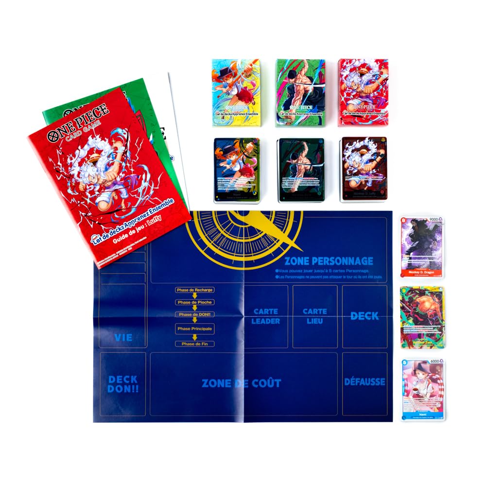 Asmodee - One Piece Trading Card Game - Bandai Initiation Set - Set of 3  Luffy Nami Zoro Learning Decks