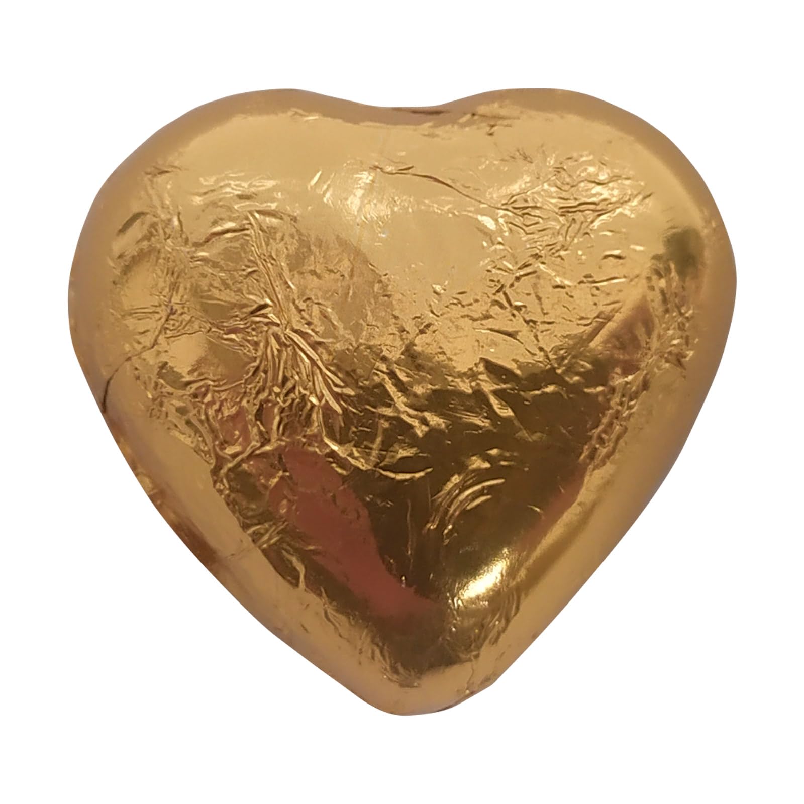 Deliex Delicias de Extremadura - 1 kg de bombones de chocolate con forma de corazón rellenos de crema de leche, dorado y plateado bolsa de 1 kilo (130-140 unidades aprox)